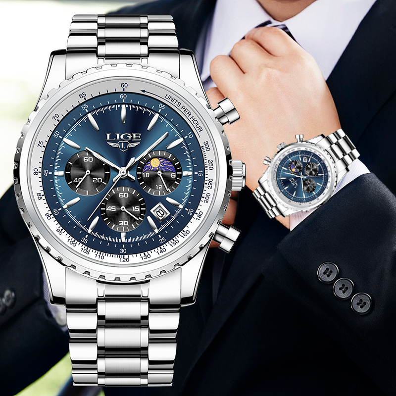 Luxury Watch Magazine - LIGE Brand Luxury Quartz Man Watch