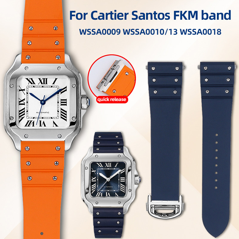 Cartier Watch Santos - Cinturino in Fluororubber Premium da 19mm