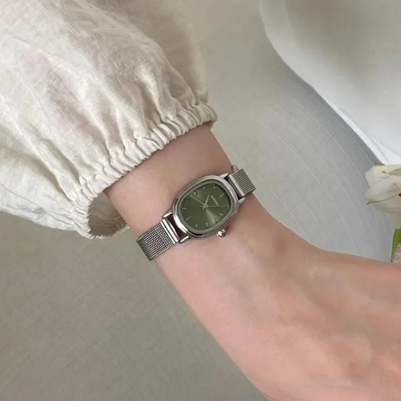 Luxury Watch Brand For Women - Piccolo quadrante ovale verde orologio semplice