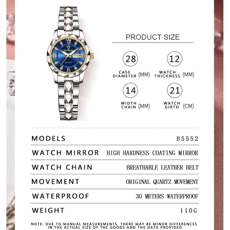 BINBOND Top Brand Luxury Fashi - Luxury Watch Brand For Women recensione e prezzo
