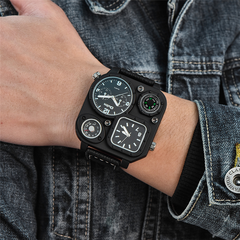 Oulm Classic Black Casual Watc - Compass Watch Luxury recensione e prezzo