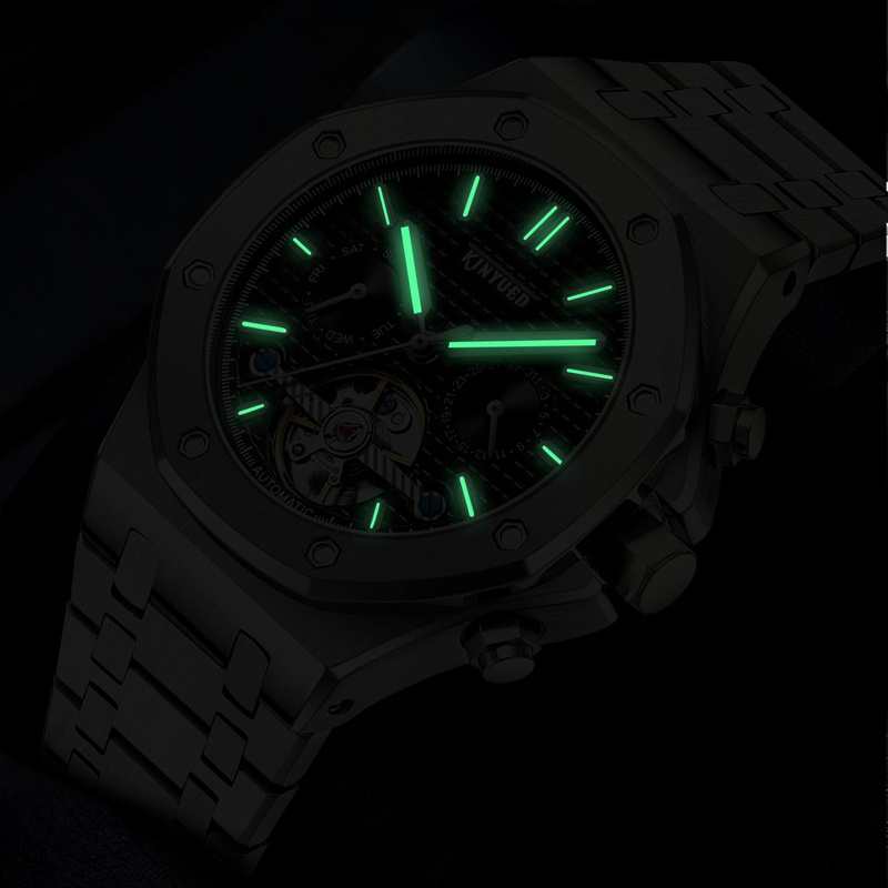 KINYUED marca moda blu orologi - Tourbillon Movement Watch recensione e prezzo